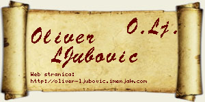 Oliver LJubović vizit kartica